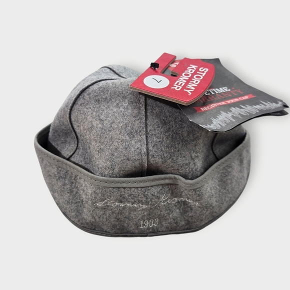 Stormy Kromer Womens Petal Pusher Cap Gray With Gray And Black Flowers Size 7 - Picture 3 of 8